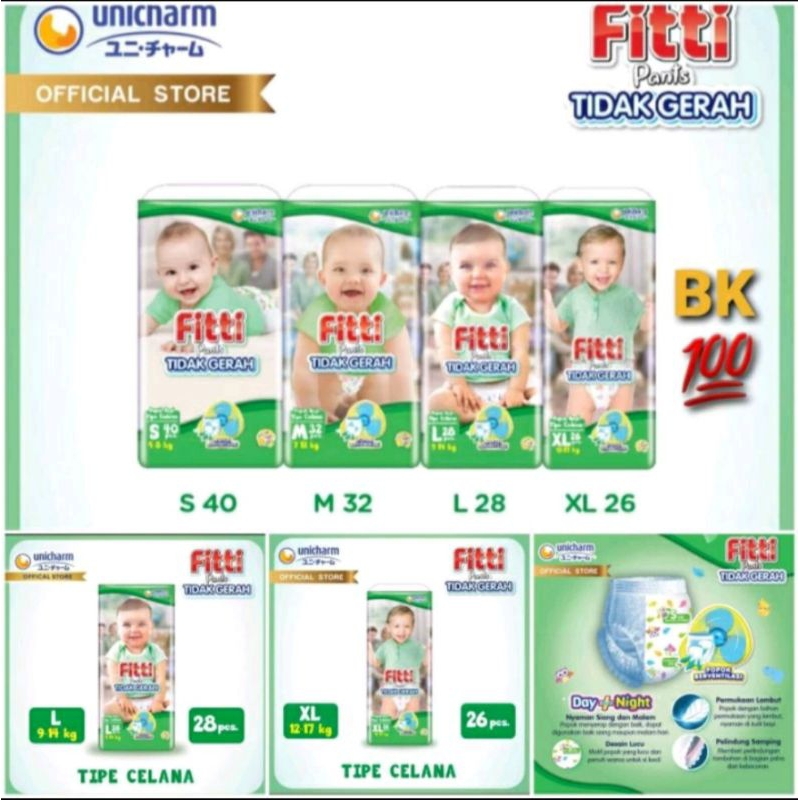 pampers bayi fitti S / M / L /XL