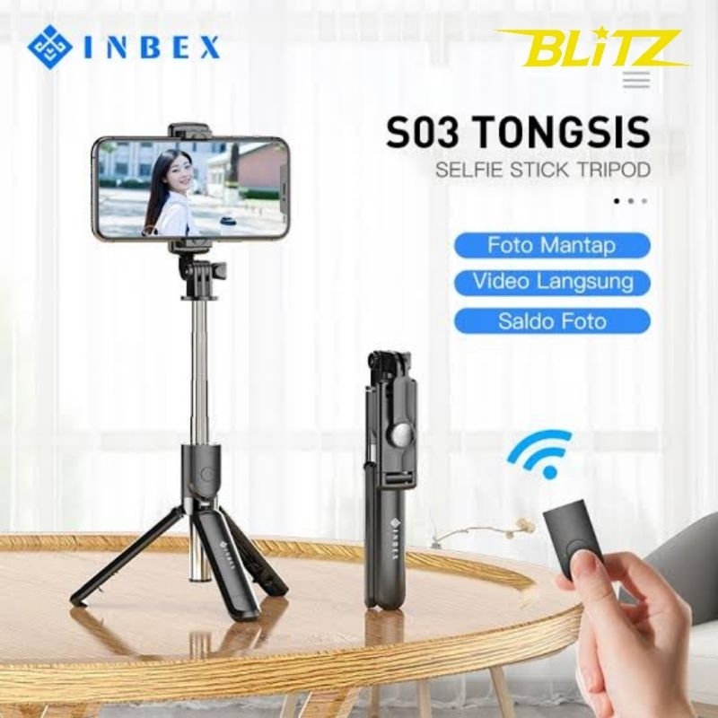 INBEX S03 TRIPOD TONGSIS 4 IN 1 BLUETOOTH REMOTE