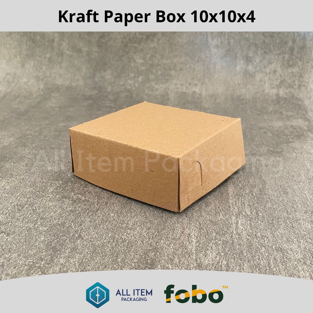 

FOBO Kraft Paper Box 1x1x4 cm Kotak Siomay Dimsum Donat Laminasi 5 Pcs