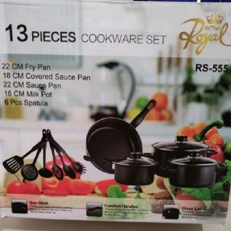 Peralatan masak Royal Star 13 pieces cookware set