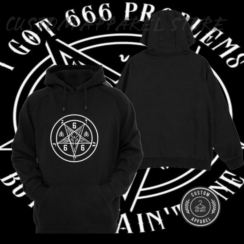 Sweater Hoodie - Satanic 666 Logo