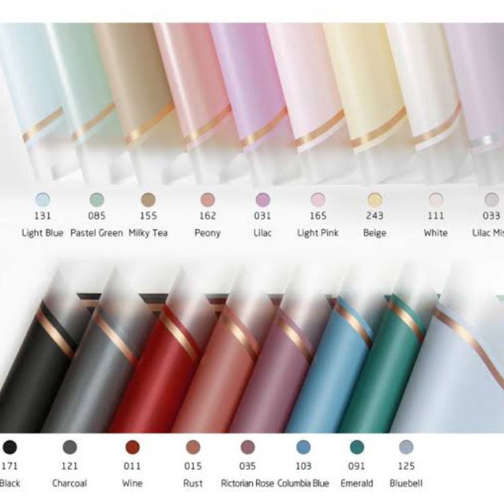 

Promo Populer 2 Lembar Cellophane List Gold Frame Transparent Flower Wrapping Paper Matte