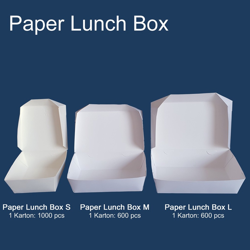 

Paper Lunch Box L Kotak Makan Kes Ukuran L