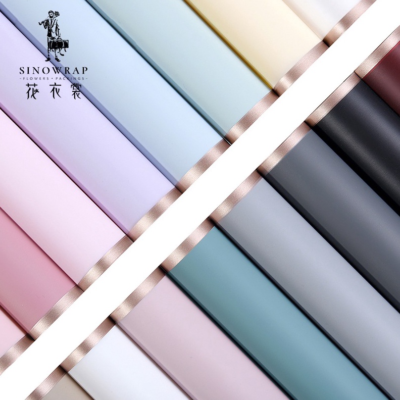 

2 Lembar Flower Wrapg Paper Varian List Gold Flst Kes Buket Bunga Korea Cellophane List Gold Merek Sinowrap GRADE A