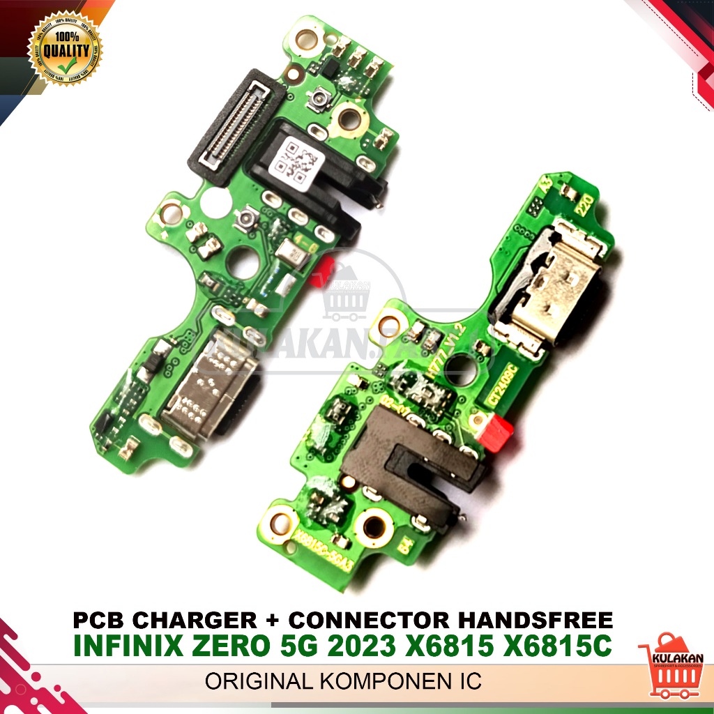 PCB CHARGER KONEKTOR PAPAN CAS HF MIC INFINIX ZERO 5G 2023 X6815 X6815C ORIGINAL