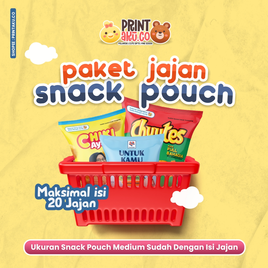 

Snack Pouch Jumbo Hadiah | Ukuran Medium | Sepaket Dengan Jajan