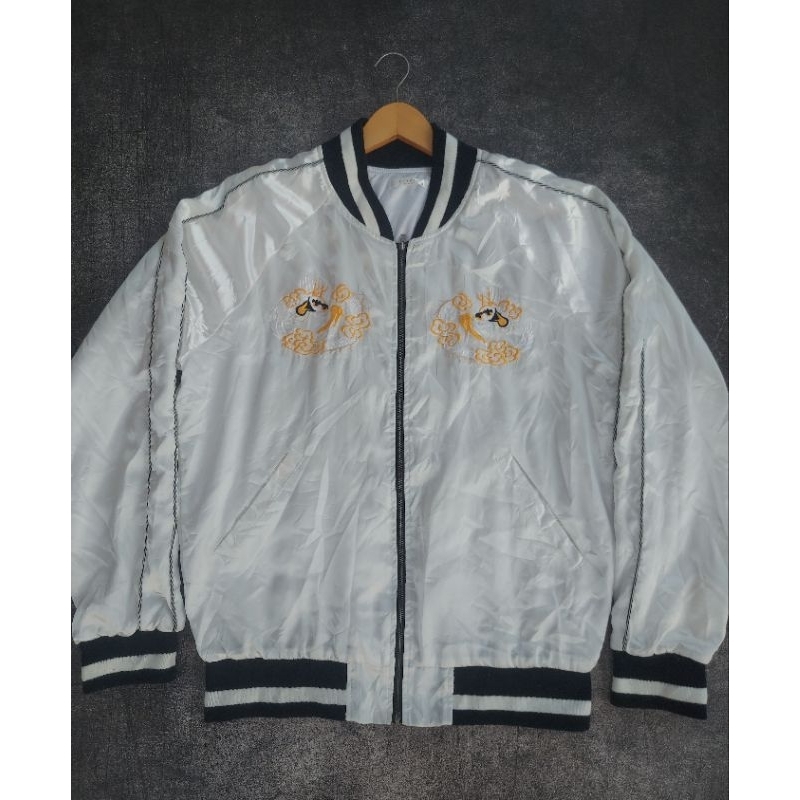 jaket bomber sukajan second brand size L fit XL
