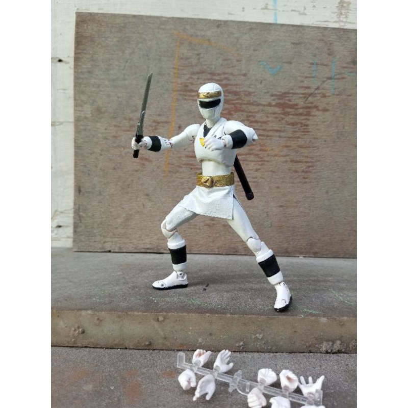 shf kakuranger white tsuruhime custom action figure power rangers ninja super Sentai # Kamen rider T