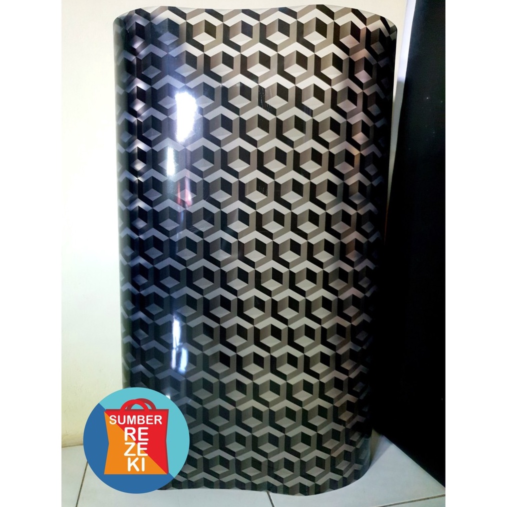 Fiber Pagar kubus 3D Hitam Fiber Plat Penutup Pagar per Meter