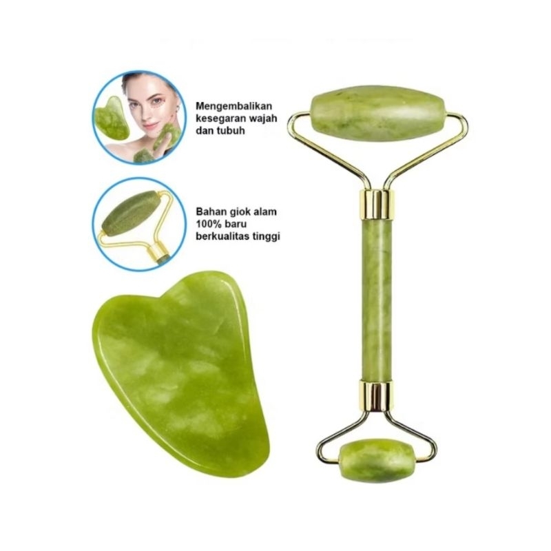 Jade Guasha Dan Roller Face