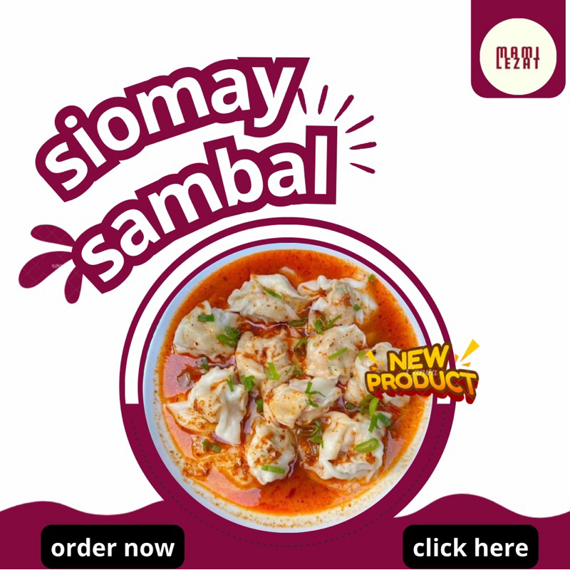 

siomay sambal|pangsit ayam instan