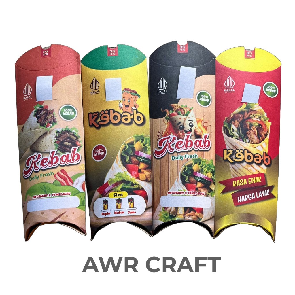 

Bungkus Kebab Ukuran 24x9 cm Isi 100 Pcs / Wadah Kebab / Dus Kebab / Box Kebab