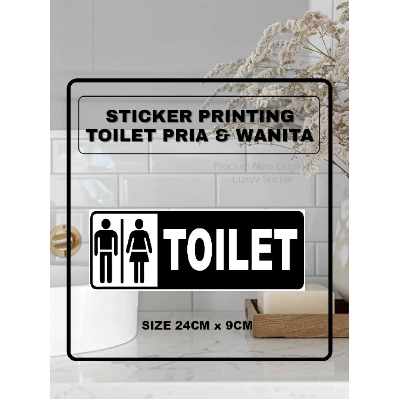 

Sticker Stiker Printing Sign Toilet Pria Wanita #Hitam
