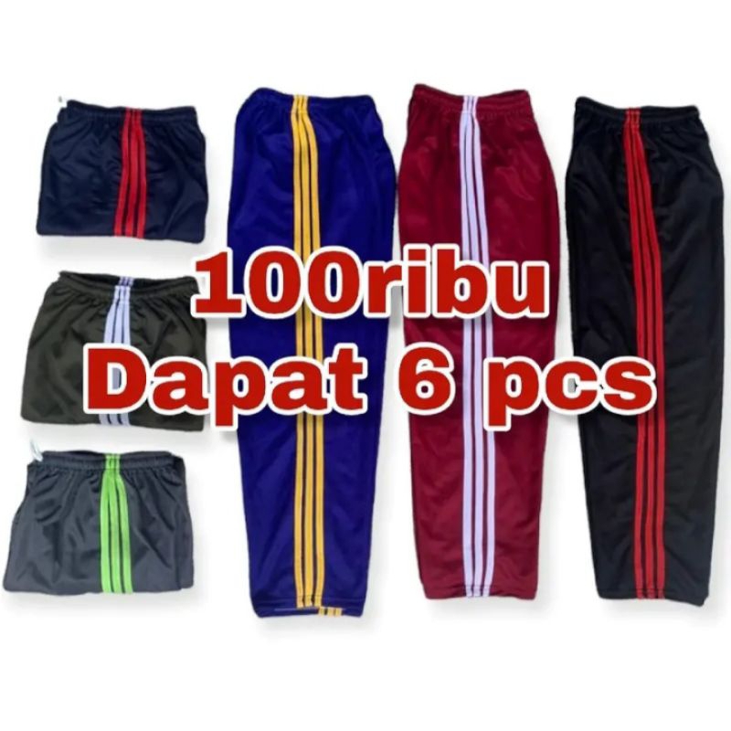 PROMO. 100 DAPAT 6/Pcs CELANA TRAINING PANJANG PRIA-WANITA CELANA OLAHRAGA DEWASA