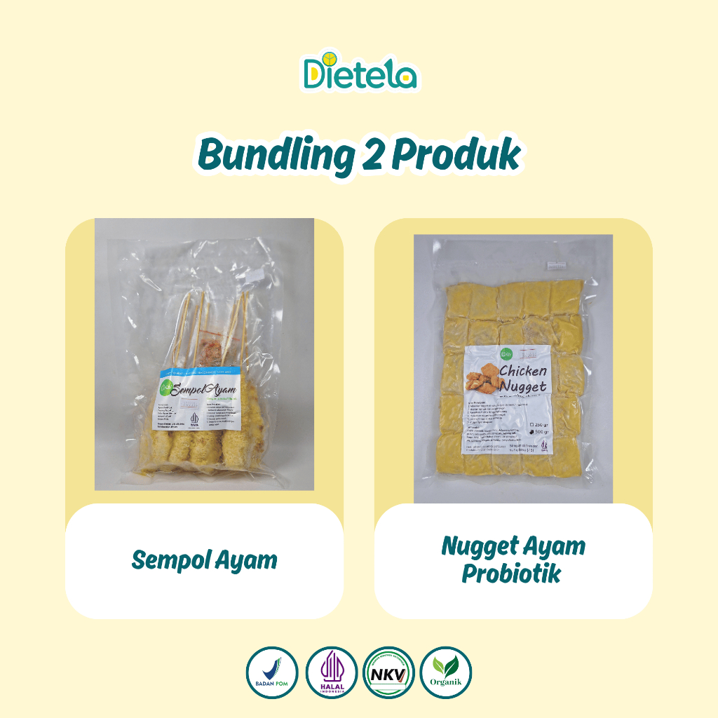 

Paket Sempol Ayam Dan Nugget Ayam Siap Masak - Tinggi Protein & Ayam Probiotik & Rendah Lemak