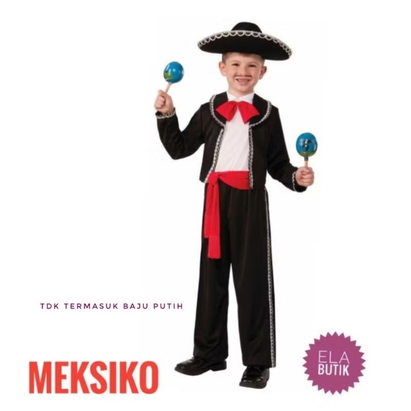 Kostum meksiko-anak-mariachi-kostum internasional