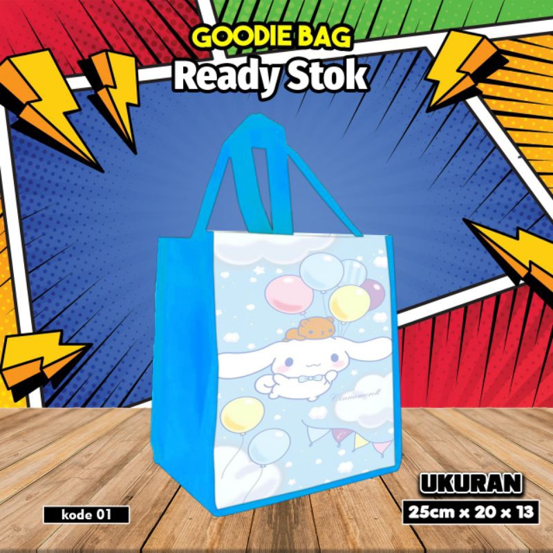 

{LANCAR 10Pcs} tas kantong makanan snacks/goodie bag karakter CINAMOROLL katalog 01/tas ultah/kantong