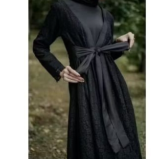 [New] Atasan tunik brokat warna hitam