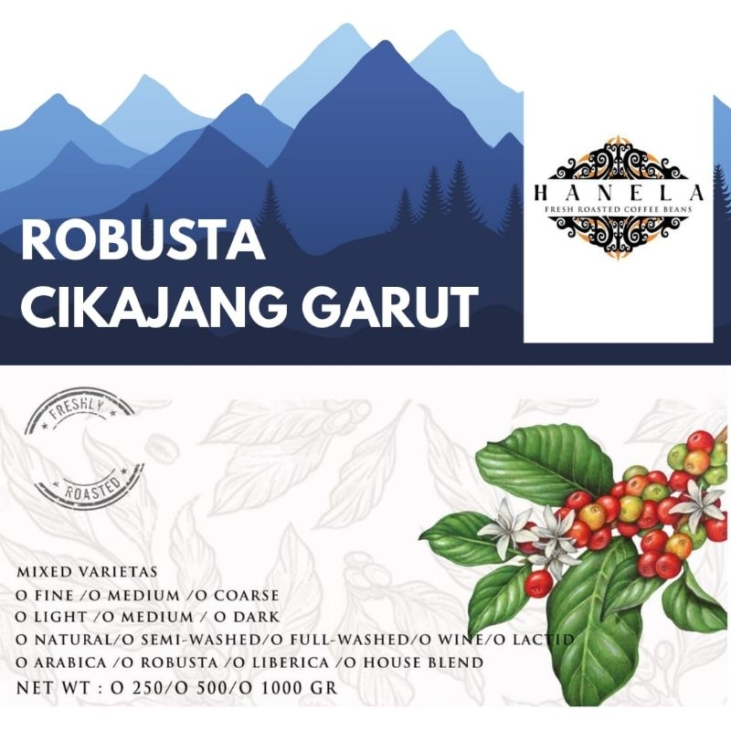 

ROASTED BEAN KOPI ROBUSTA 100% HANELA COFFEE