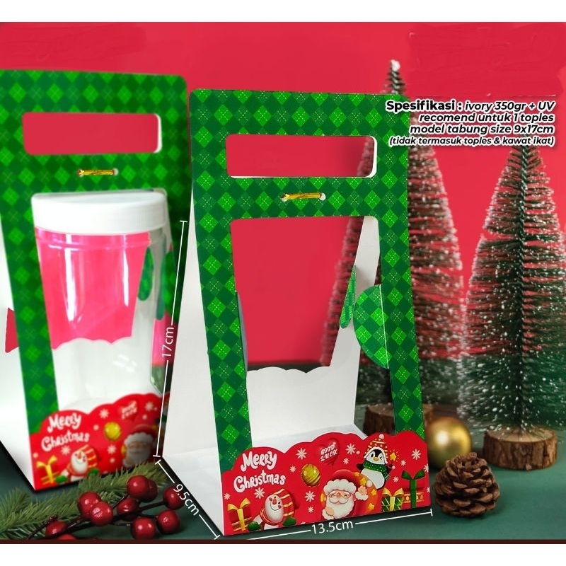 

packaging christmas dus natal sleeve utk jar toples natal