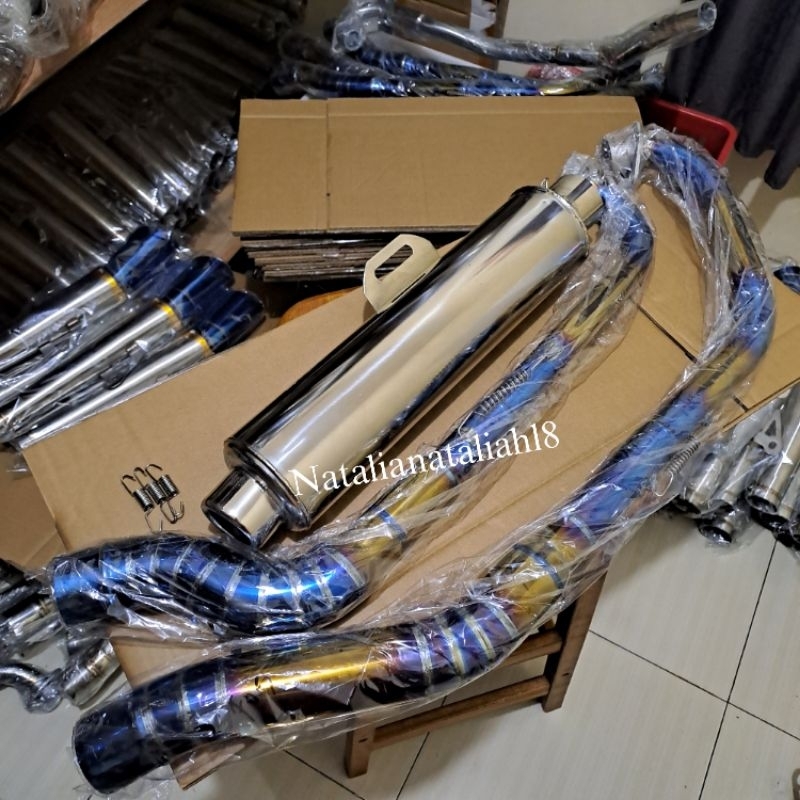 standard racing open pipe exhaust Raider 150carb,fi Rusi_Tc125 150 skygo bajaj euro 125 150 vperman 