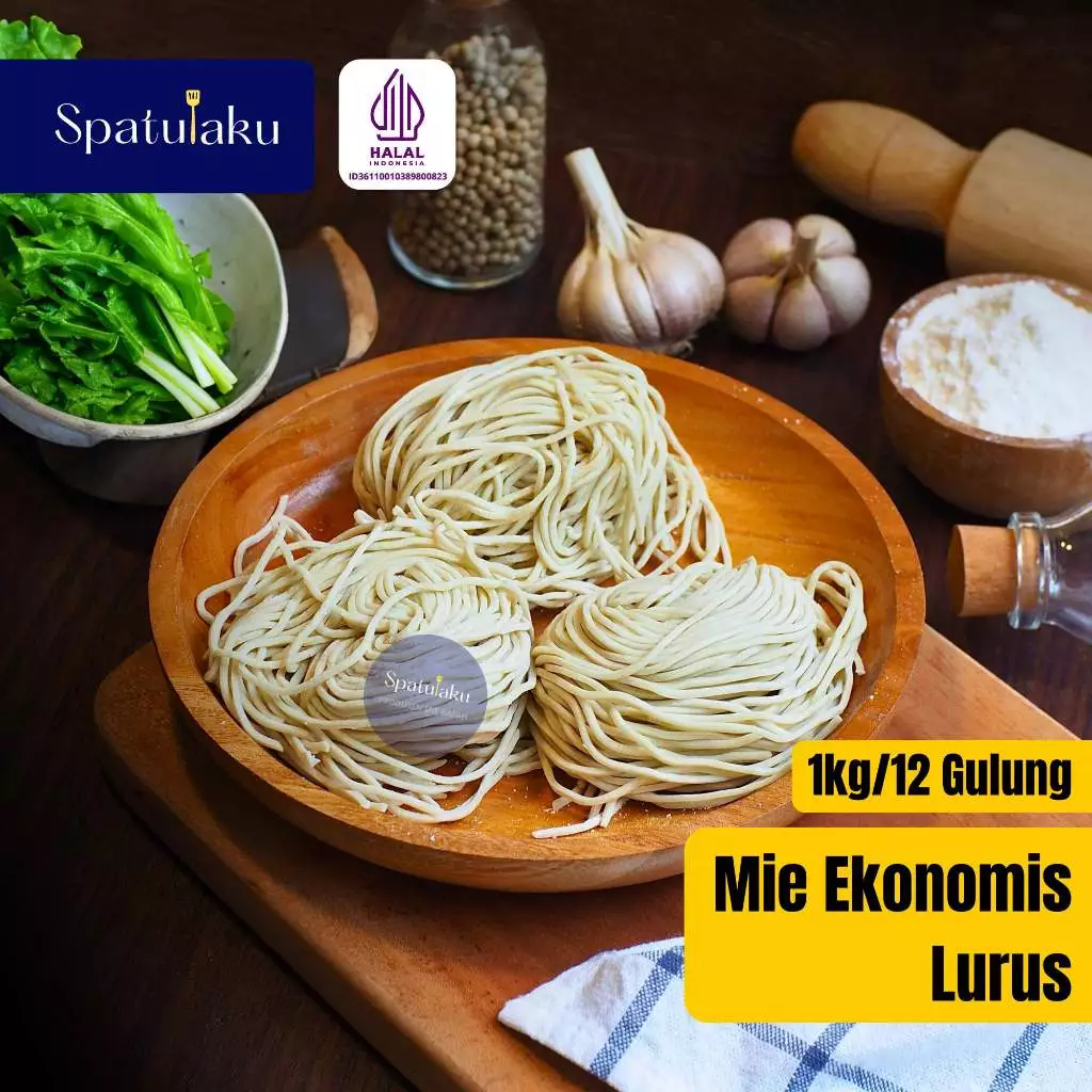 

Mie Ekonomis 1,15 Kg - Mie Mentah, Mie Basah, Untuk Mie Ayam, Bakmie, Ramen, dan Usaha Mie Lainnya.