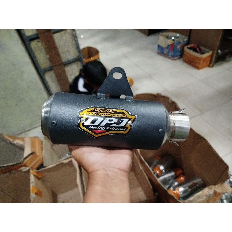 KNALPOT RACING DPJ GP1 BLACK KNALPOT RACING DPJ BLACK COTING SLENCER KNALPOT RACING DPJ GP1 KNALPOT 