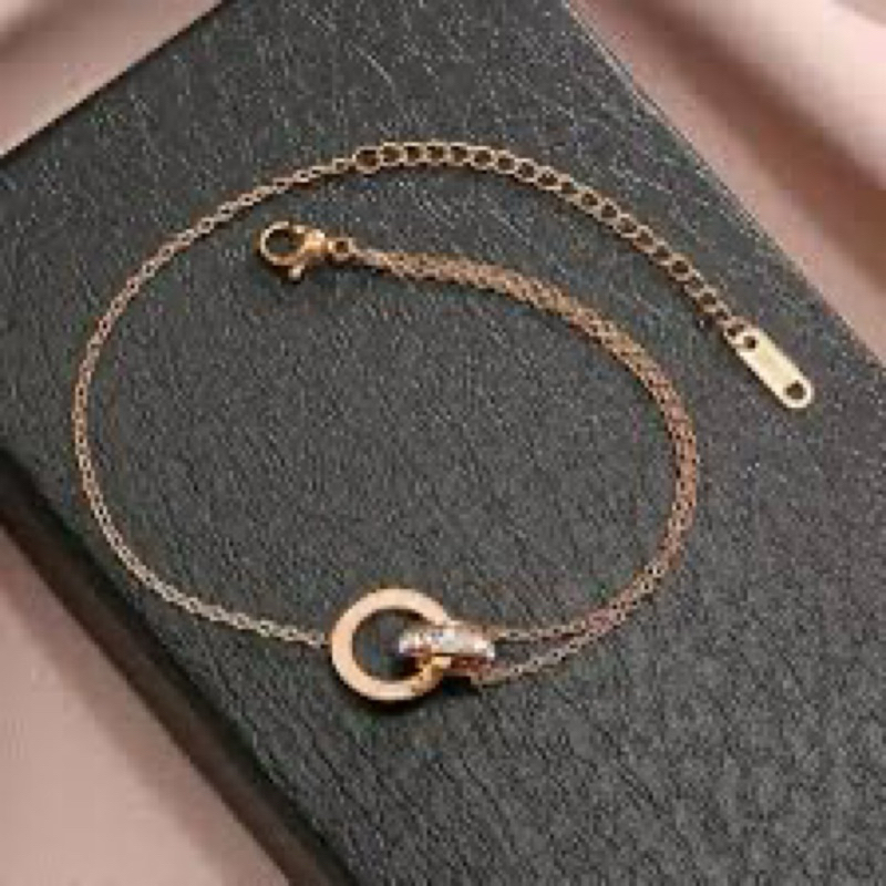 gelang kaki wanita model cartier 16K emas