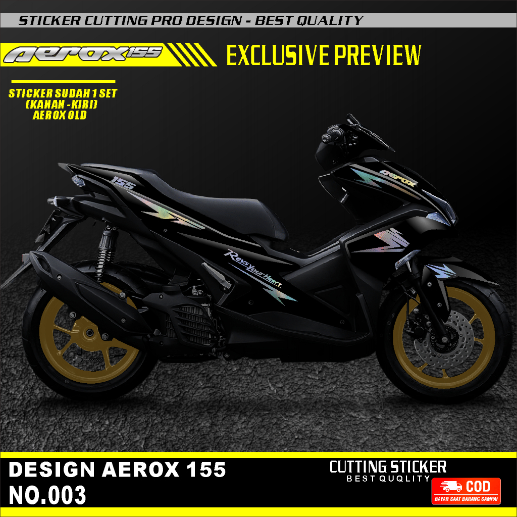 Cutting Sticker Striping Aerox Old 155 NVX Striping Variasi Aerox Old Stiker Aerox Lama Striping Nvx