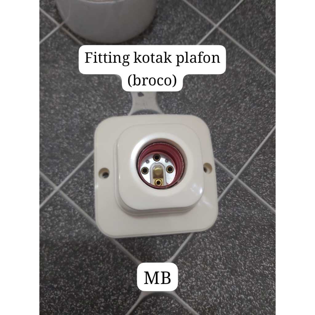 Fitting Plafon Oval / Fitting Lampu / Fiting Plafon Putih BROCO