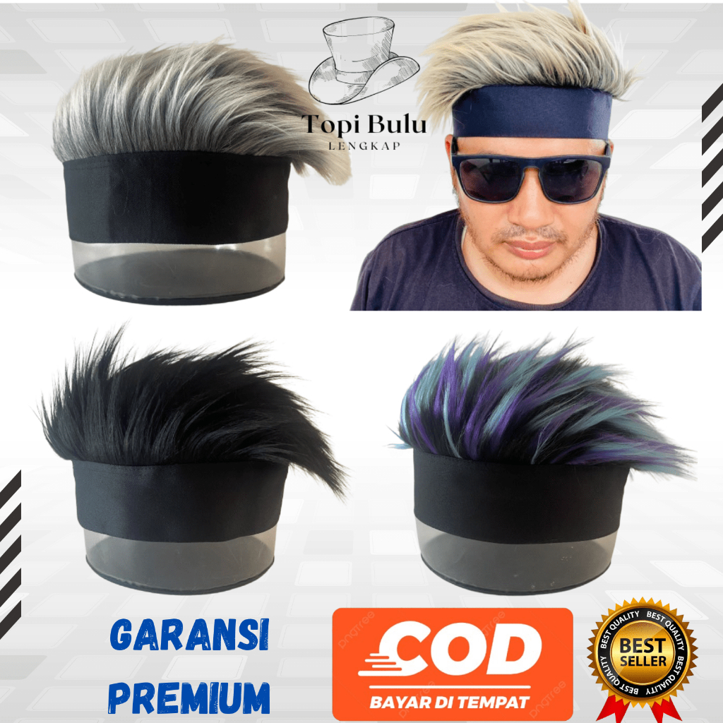 topi rambut palsu pria garansi wig rambut palsu / wig topi