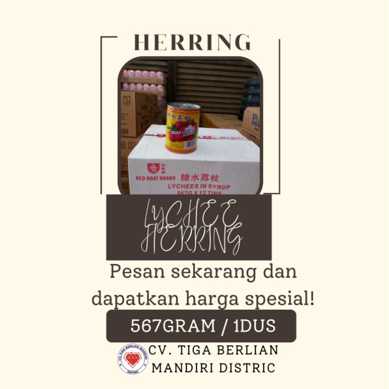 

LYCHEE HERRING 567GRAM / 12PCS / 1DUS