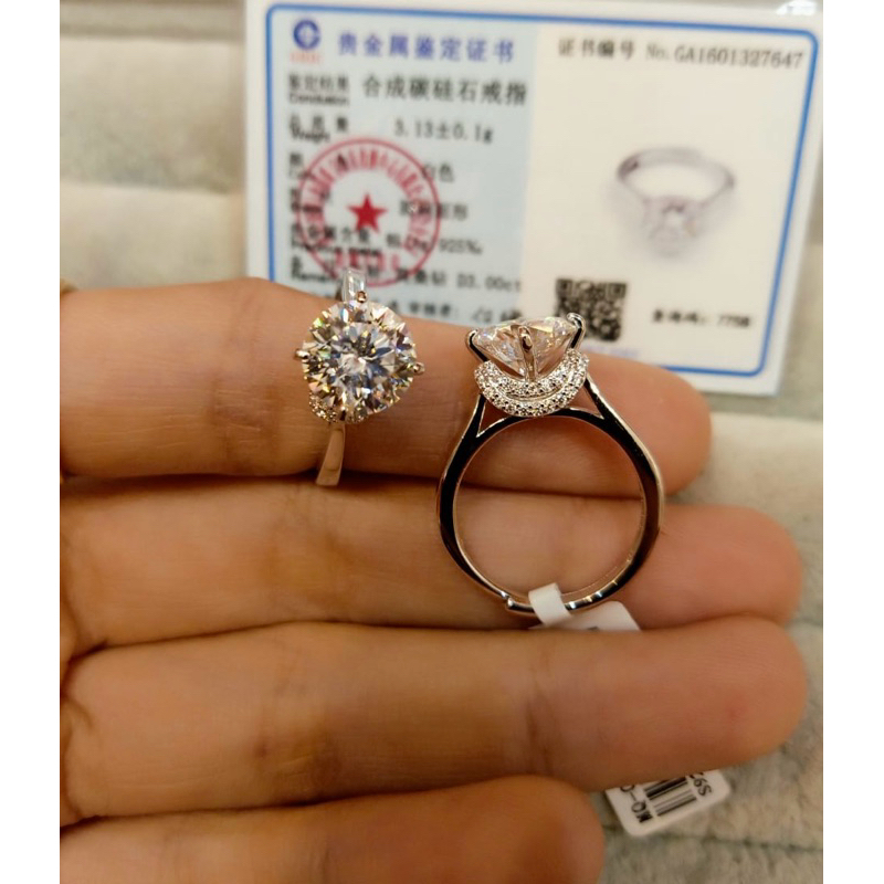 Cincin S925 Berlian Moissanite