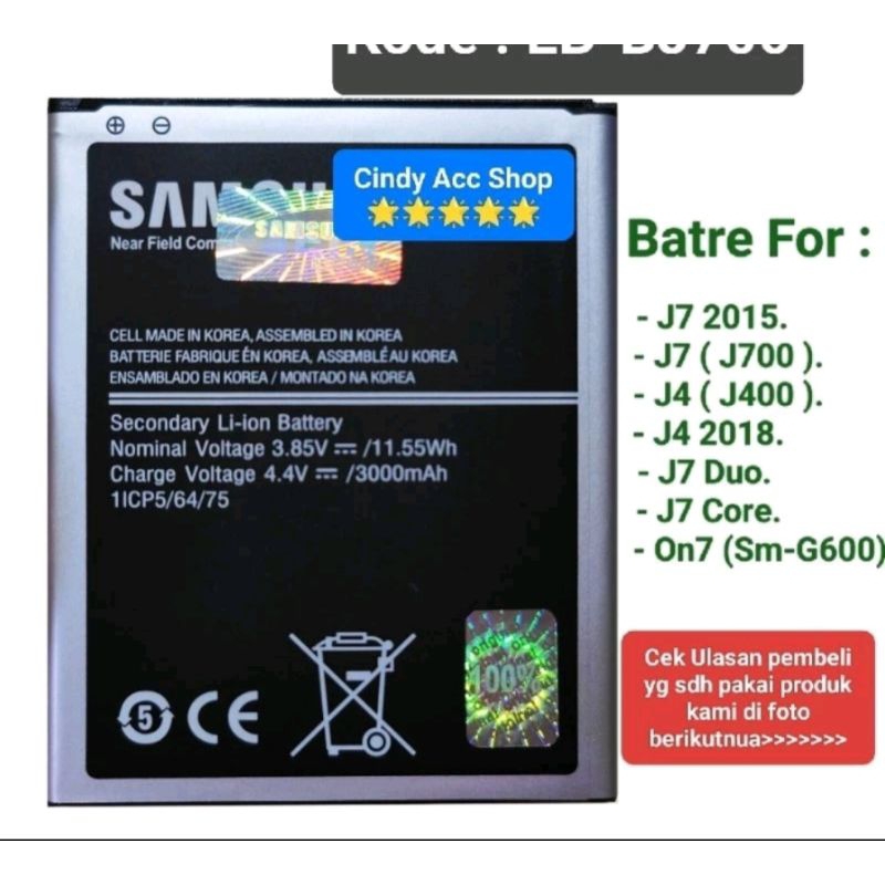 BATERAI BATRE SAMSUNG J7 J700 / J4 J400 / J7 CORE