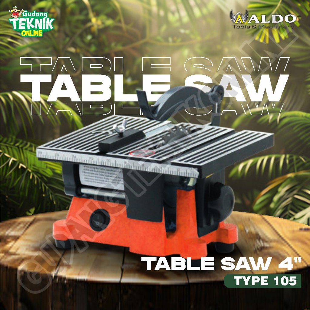 Table Saw Mini 4" ALDO 105 / Table Saw Mini ALDO 105 / Meja Potong Gergaji Kayu Circular 4 Inch ALDO