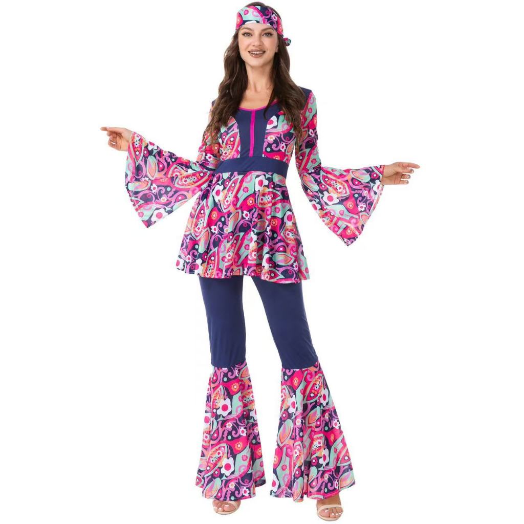 M-XL 80s retro hip-hop costume, stage costume, COS costume, European and American women's Indian and