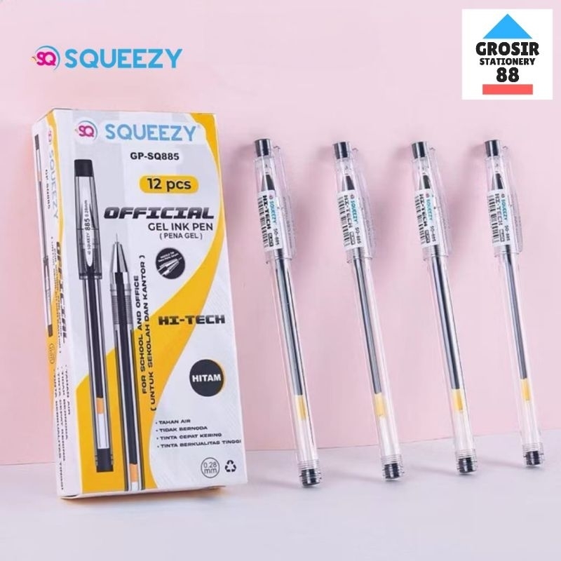 

Bolpoin Pen Gel Hitech Squeezy 805 0.28mm (1 LUSIN)