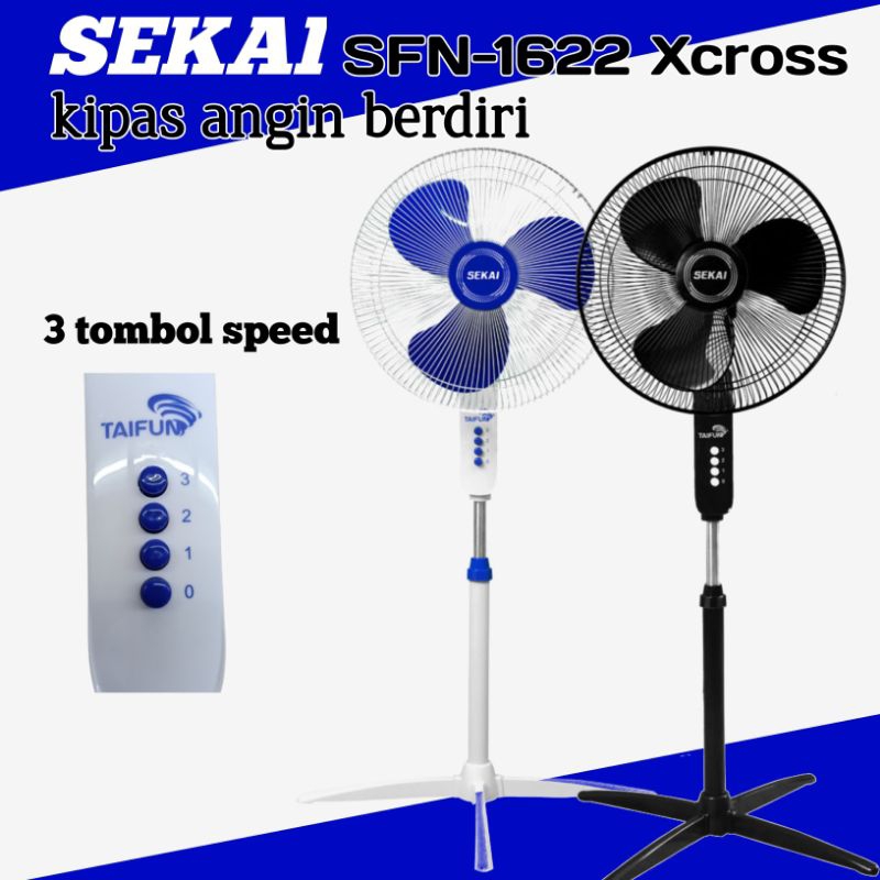 SEKAI SFN-1622X Kipas angin sekai berdiri 16 inch.kaki silang