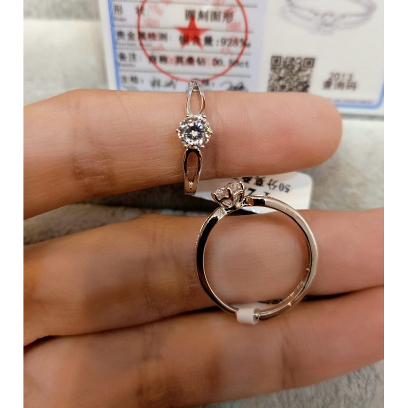 Cincin S925 Berlian Moissanite