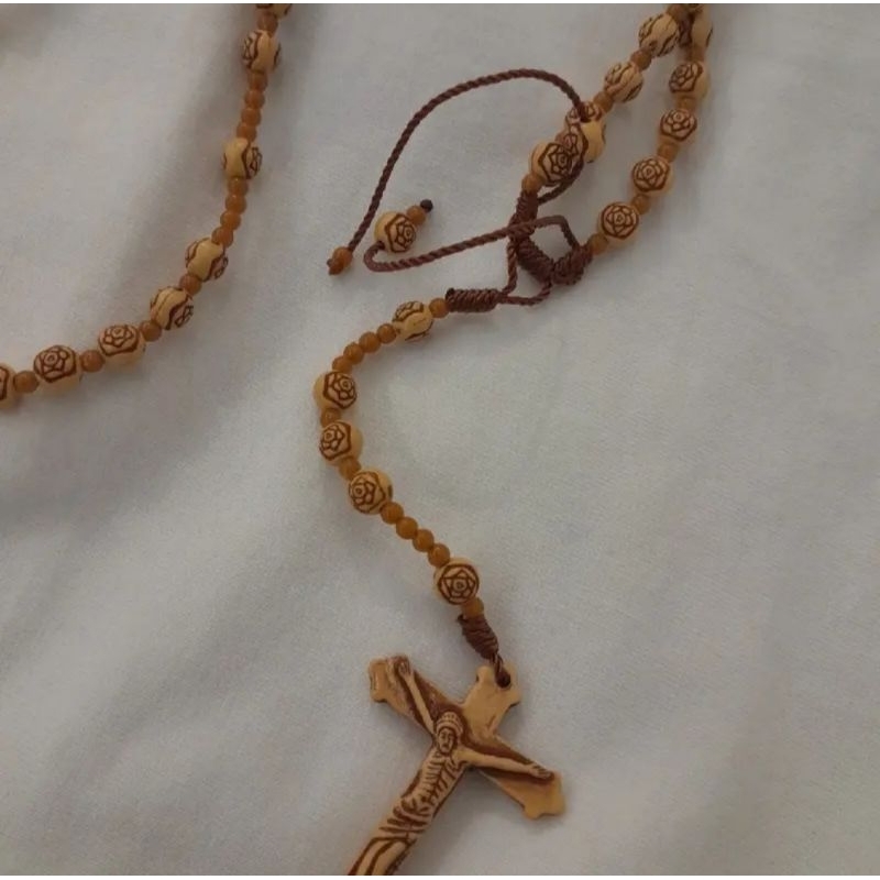 Rosario Tali Kayu 37 cm 5ml, Rosario Katolik