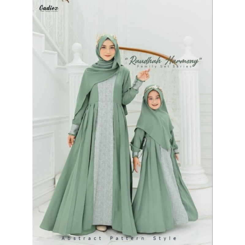 Gamis Dress Set Mom//Sarimbit Raudhah Harmony By Gadiez