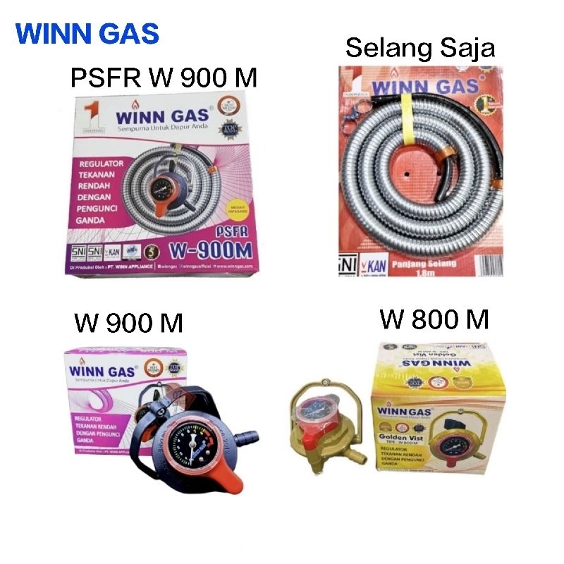 Regulator Dan Selang Gas Winn Gas Premium Lengkap