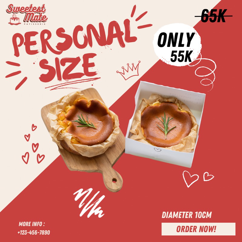 

Burnt Basque Cheesecake Personal Size by Sweetest Mate