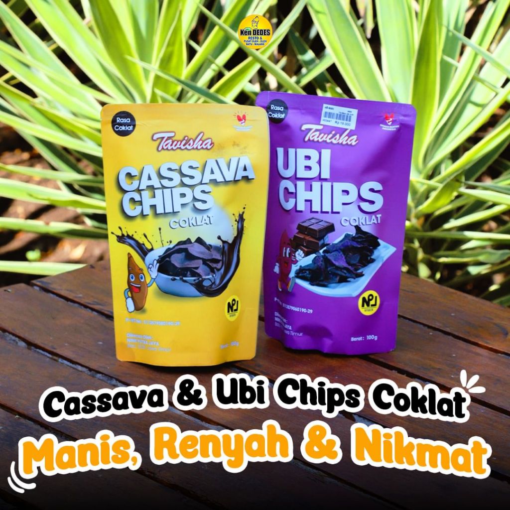 

Keripik Ubi & Keripik Singkong Cassava Chips 100gr Keripik Sehat Halal / CASSAVA CHIP COKLAT TAVISHA