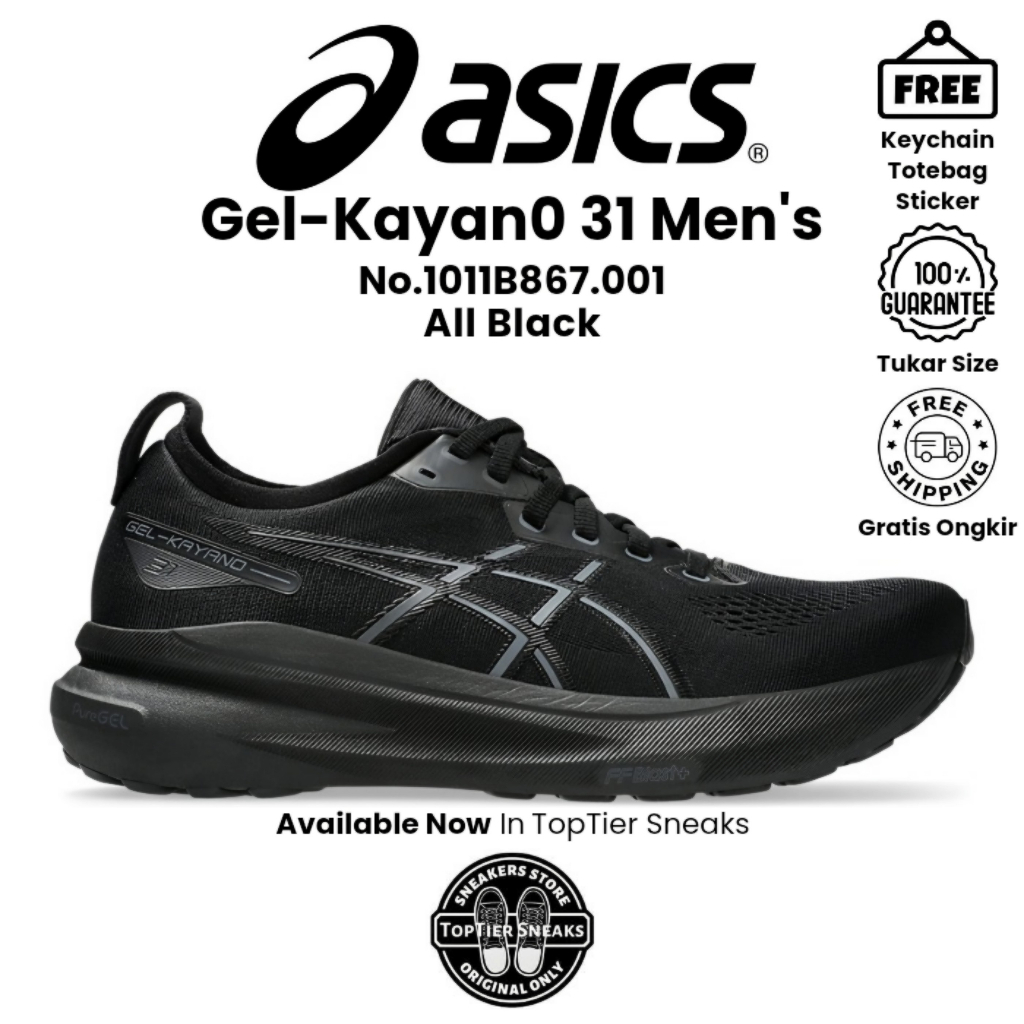 Sepatu Running Pria Asics Gel-Kayan0 31 All Black Original