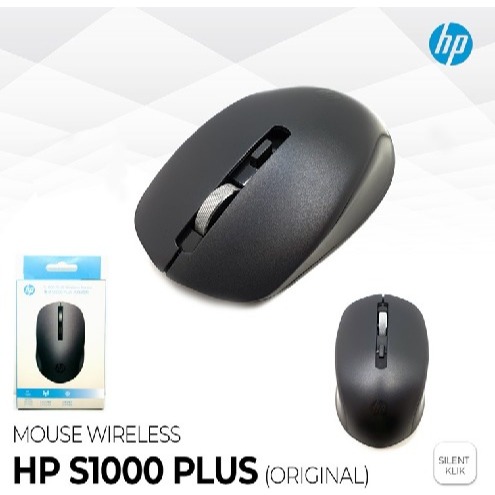 mouse HP S1000 plus  mouse wireless gaming silent click original 2.4G plus 1600DPI/ Wireless Mouse g