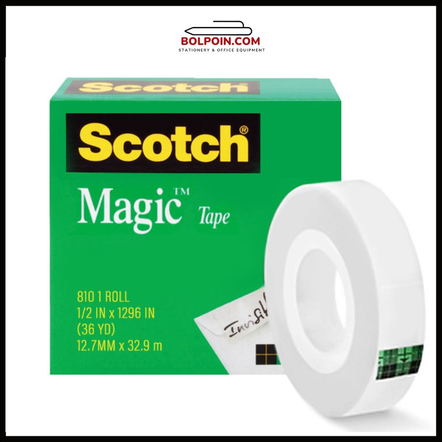 

3M Scotch Magic Tape 810 (1/2"x 36y) 12,7mm x 32.9m / (3/4"x36y)