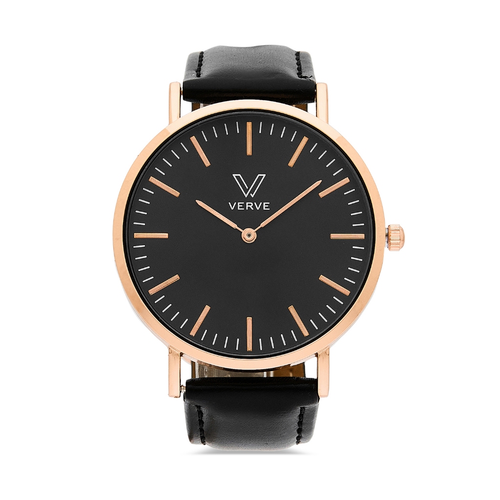 Jam Tangan Pria – Tipis & Elegan, Cocok Semua Outfit | VERVE Watch Black Classico Gold