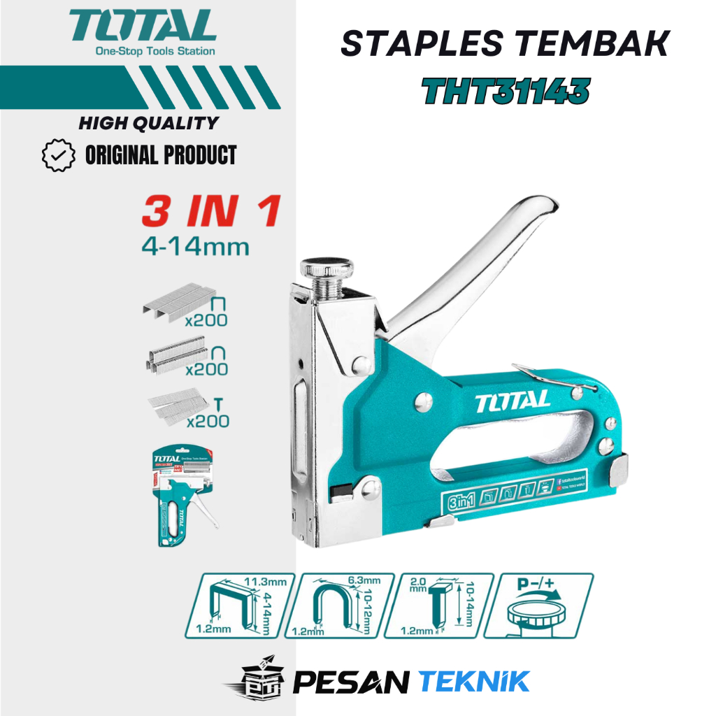 

Staples Gun Staples Tembak 4-14MM TOTAL THT31143