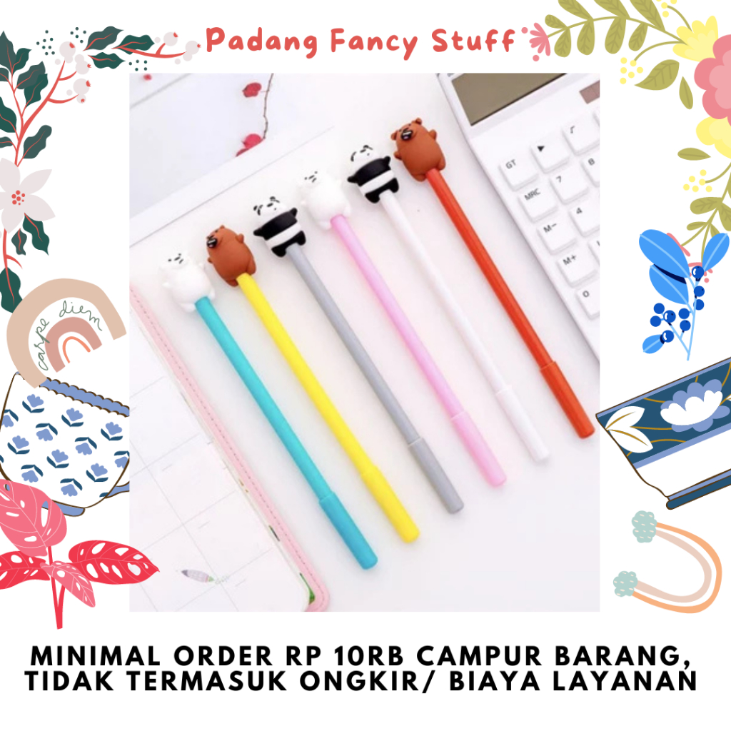 

PFS - 083 Pena Karakter We Bare Bears/ Pulpen Lucu Ice Bear Grizzly Pandaa ALAT TULIS